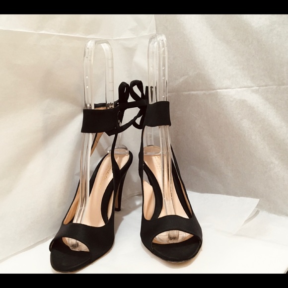 Gianvito RossiParty Black Leather Satin Silk